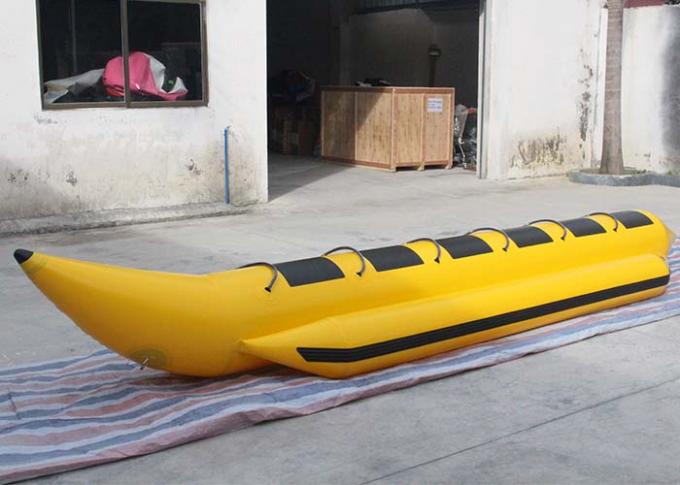 Le PVC jaune/noir 0.9mm Flyfish le bateau de banane gonflable de jeu de l'eau de jouets de l'eau